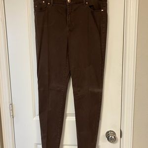 Chicos size 1 brown jeans/jeggings.